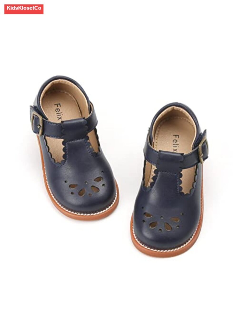 Toddler Girls Mary Jane Dress Shoes Non-Slip Ballet Flats Microfiber T-Strap